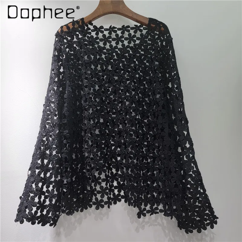 Fashion Street Hollow Flower Embroidery Knitted Pullover Women Retro Trend Crew Neck Long Sleeve Loose Top Female Autumn New
Fashion Street Hollow Flower Embroidery Knitted Pullover Women Retro Trend Crew Neck Long Sleeve Loose Top Female Autumn New
