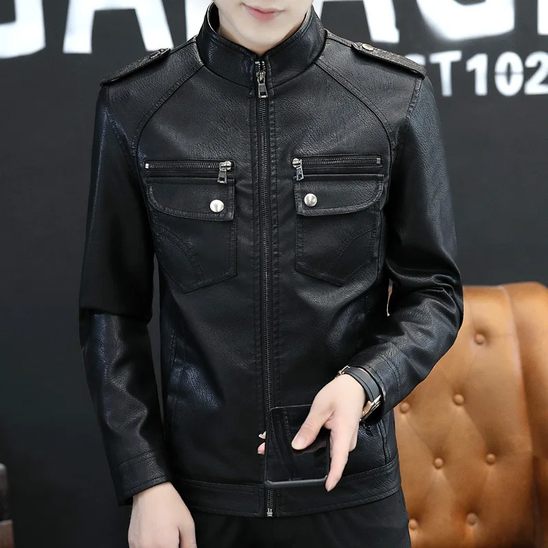2023 Autumn New Men's Stand Collar Multi-Pocket PU Leather Clothing Youth Motorcycle Fashion Casual Leather Clothing
2023 Autumn New Men's Stand Collar Multi-Pocket PU Leather Clothing Youth Motorcycle Fashion Casual Leather Clothing