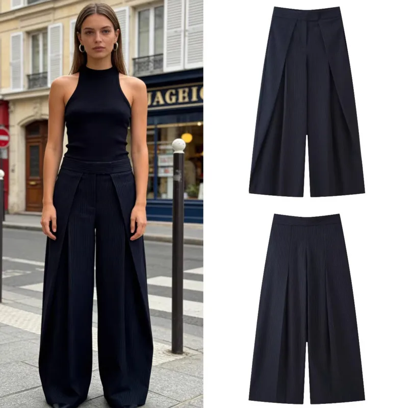Women Suit Pants Solid Color Loose Straight Tube Pleated Feeling Comfortable Fashionable Summer Multiple Styles Commuter Pants
Women Suit Pants Solid Color Loose Straight Tube Pleated Feeling Comfortable Fashionable Summer Multiple Styles Commuter Pants