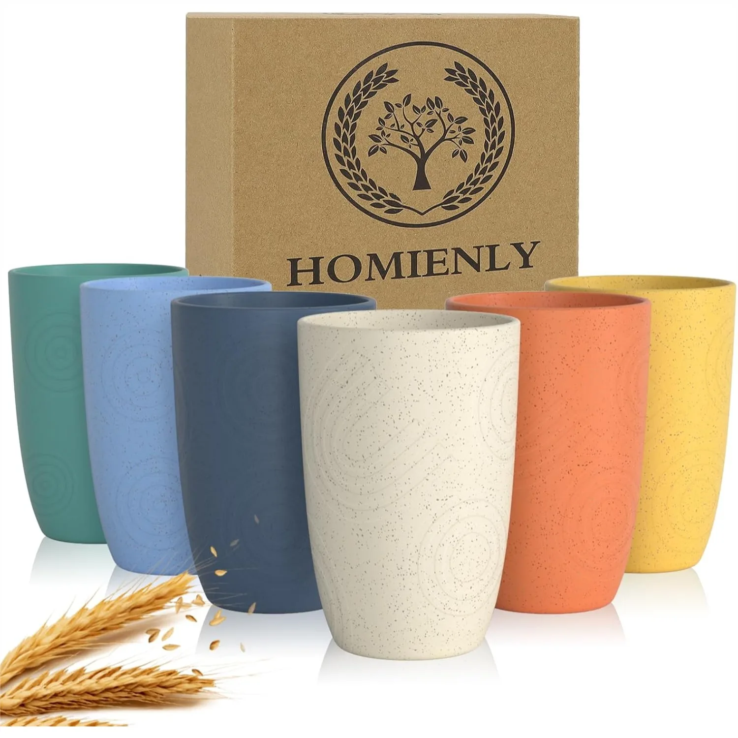 Wheat Straw Cups Set Unbreakable Drinking Glasses 6 PCS Stackable for Kitchen Camping Party Dishwasher Microwave Safe 12OZ Multi
Wheat Straw Cups Set Unbreakable Drinking Glasses 6 PCS Stackable for Kitchen Camping Party Dishwasher Microwave Safe 12OZ Multi
