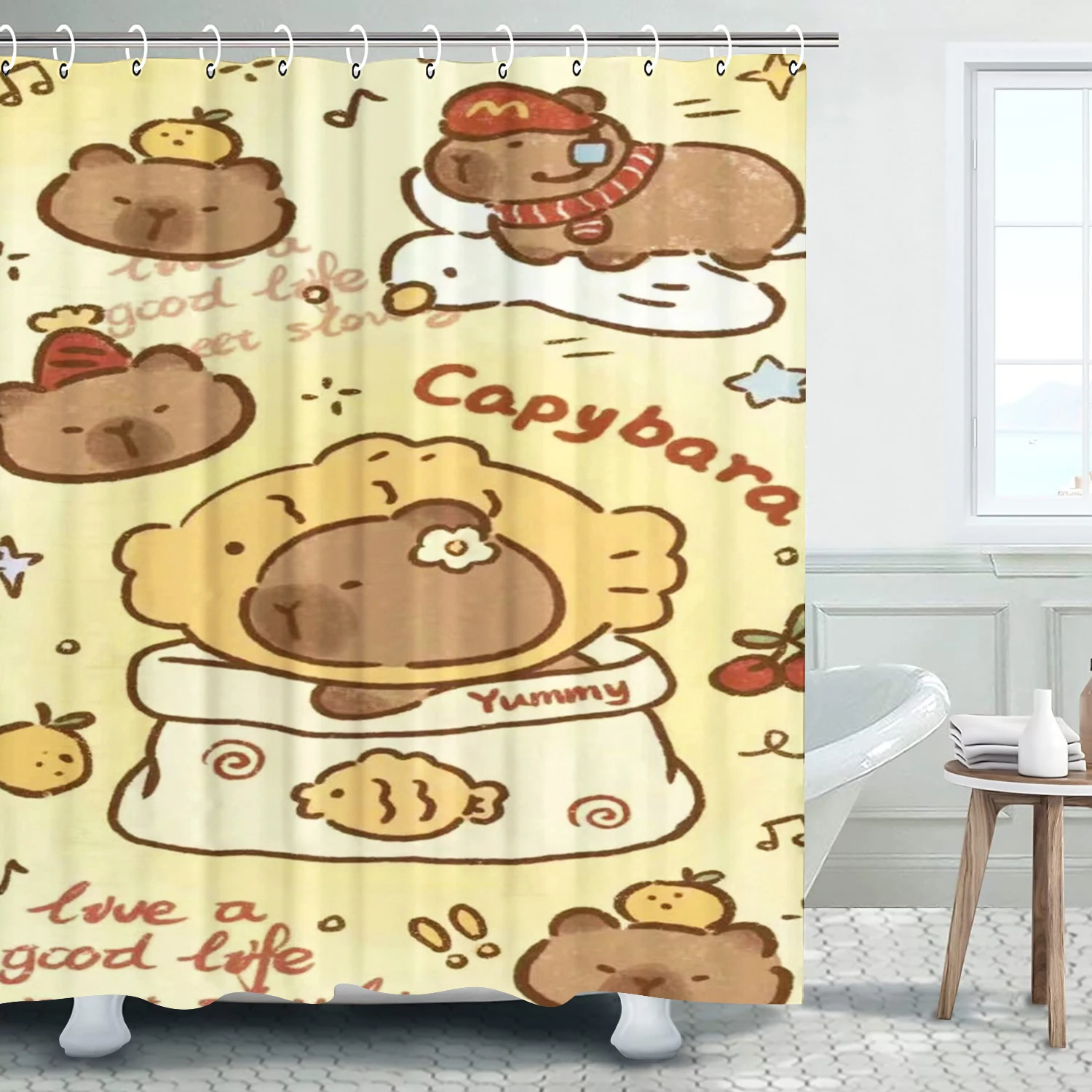 Cartoon Capibara Shower Curtain Cute Full Set for Kids Luxury Shower Screen, Bath Accessories, Bathroom Sets, Anime Gift
Cartoon Capibara Shower Curtain Cute Full Set for Kids Luxury Shower Screen, Bath Accessories, Bathroom Sets, Anime Gift