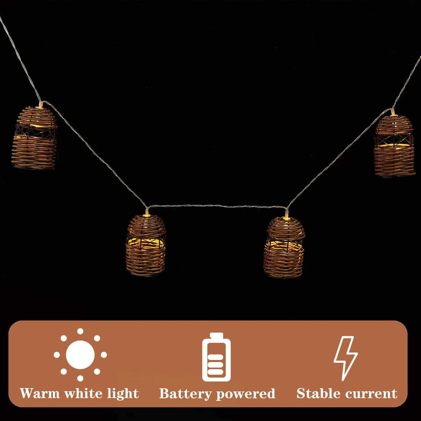 LED String Lights Woven Simulated Rattan Design Battery Powered for Bedroom Restaurant Garden Party Decorative Light String
LED String Lights Woven Simulated Rattan Design Battery Powered for Bedroom Restaurant Garden Party Decorative Light String