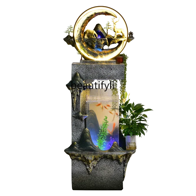 l Chinese style fish tank flowing water ornaments circulating water light luxury living room creative entrance interior landscap
l Chinese style fish tank flowing water ornaments circulating water light luxury living room creative entrance interior landscap