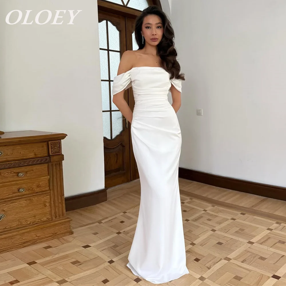 OLOEY Elegant Soft Satin Mermaid Wedding Dress Cap Sleeves Floor Length Bridal Gown Customized Corset Korea Reception Gown
OLOEY Elegant Soft Satin Mermaid Wedding Dress Cap Sleeves Floor Length Bridal Gown Customized Corset Korea Reception Gown