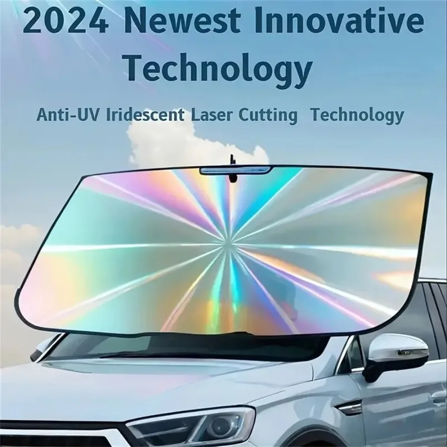 Upgraded Universal Car Sun Visor Blocks 95 Heat, Rainbow Reflective Shield for SUVs Sedans Fits 99 Cars
Upgraded Universal Car Sun Visor Blocks 95 Heat, Rainbow Reflective Shield for SUVs Sedans Fits 99 Cars