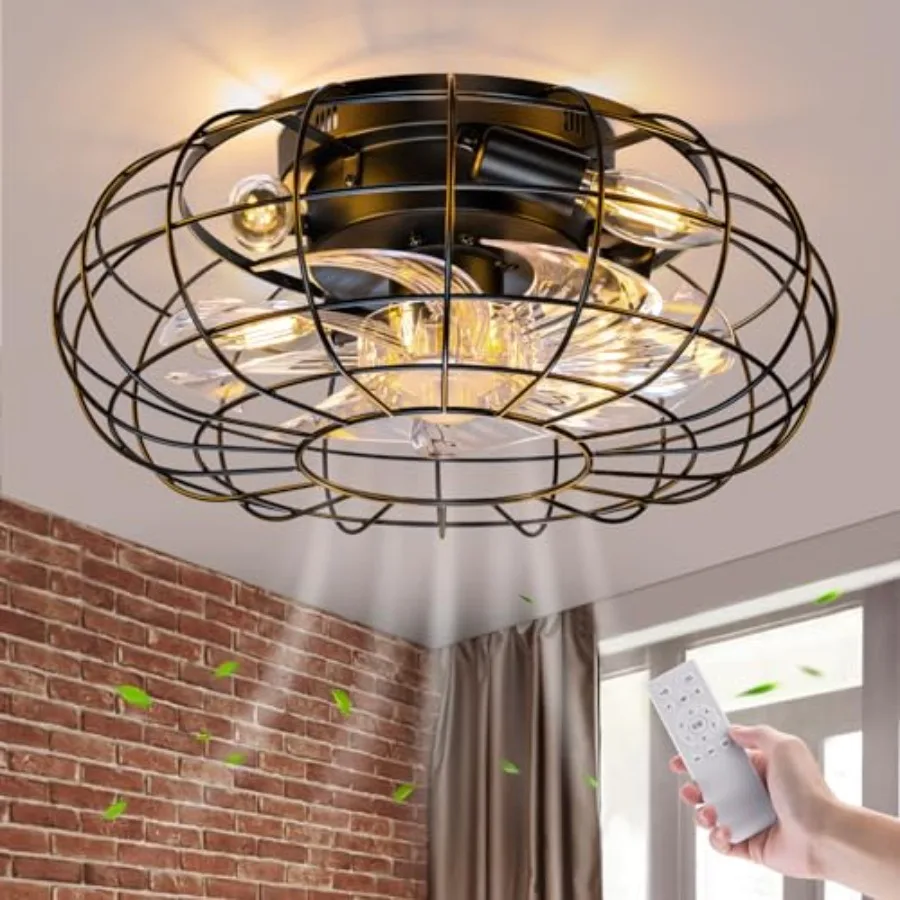 Ceiling Fan with Lights Caged Ceiling Fan Lights Remote Control Small Industrial Ceiling Fan Light Fixture Flush Mount Farmhous
Ceiling Fan with Lights Caged Ceiling Fan Lights Remote Control Small Industrial Ceiling Fan Light Fixture Flush Mount Farmhous