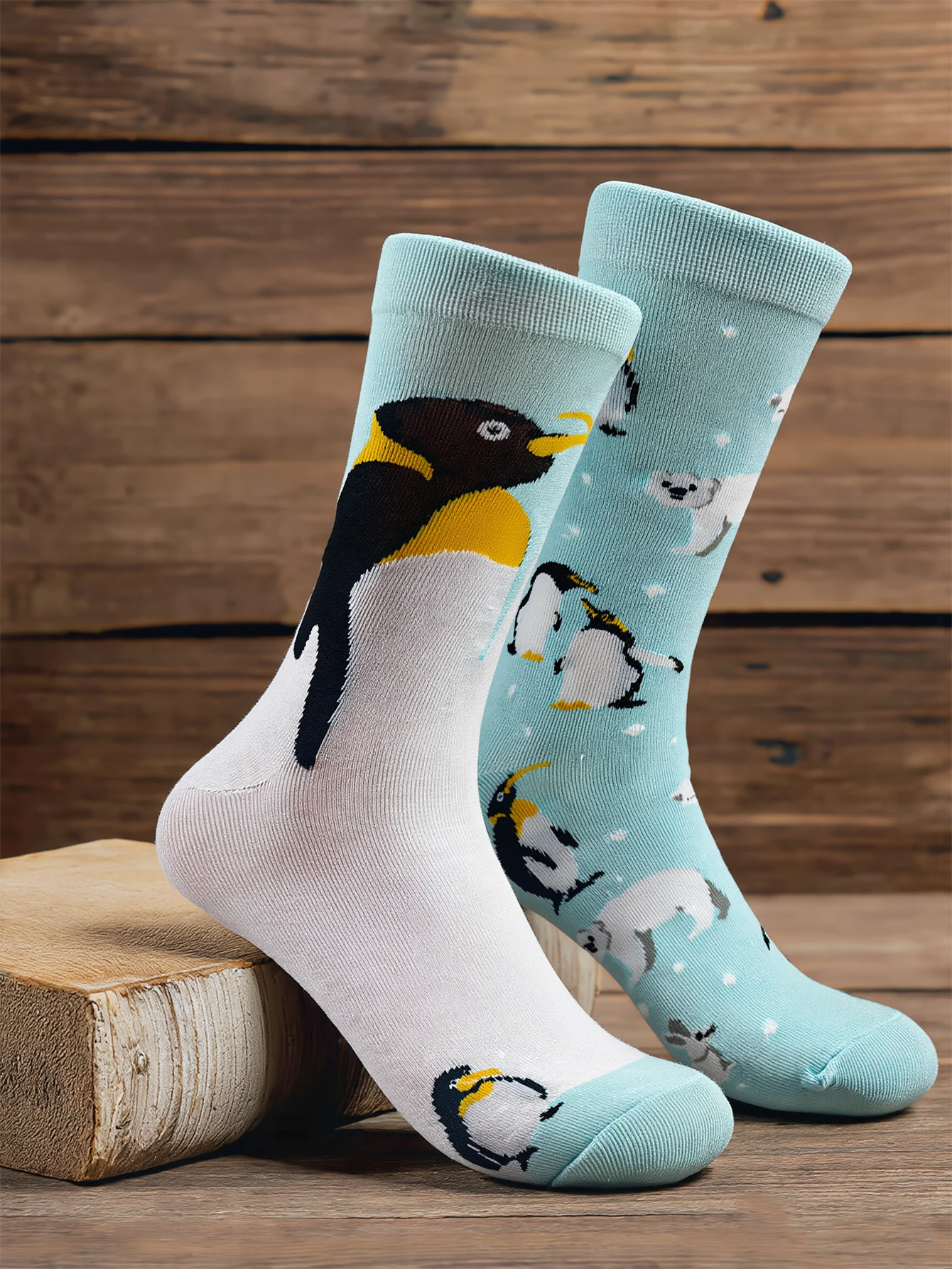 1 Pairs AB Asymmetry Cotton Socks Men Cute Penguin Polar Bear Print Crew Socks, Novelty Arctic Animal Pattern Mid-Calf Socks
1 Pairs AB Asymmetry Cotton Socks Men Cute Penguin Polar Bear Print Crew Socks, Novelty Arctic Animal Pattern Mid-Calf Socks