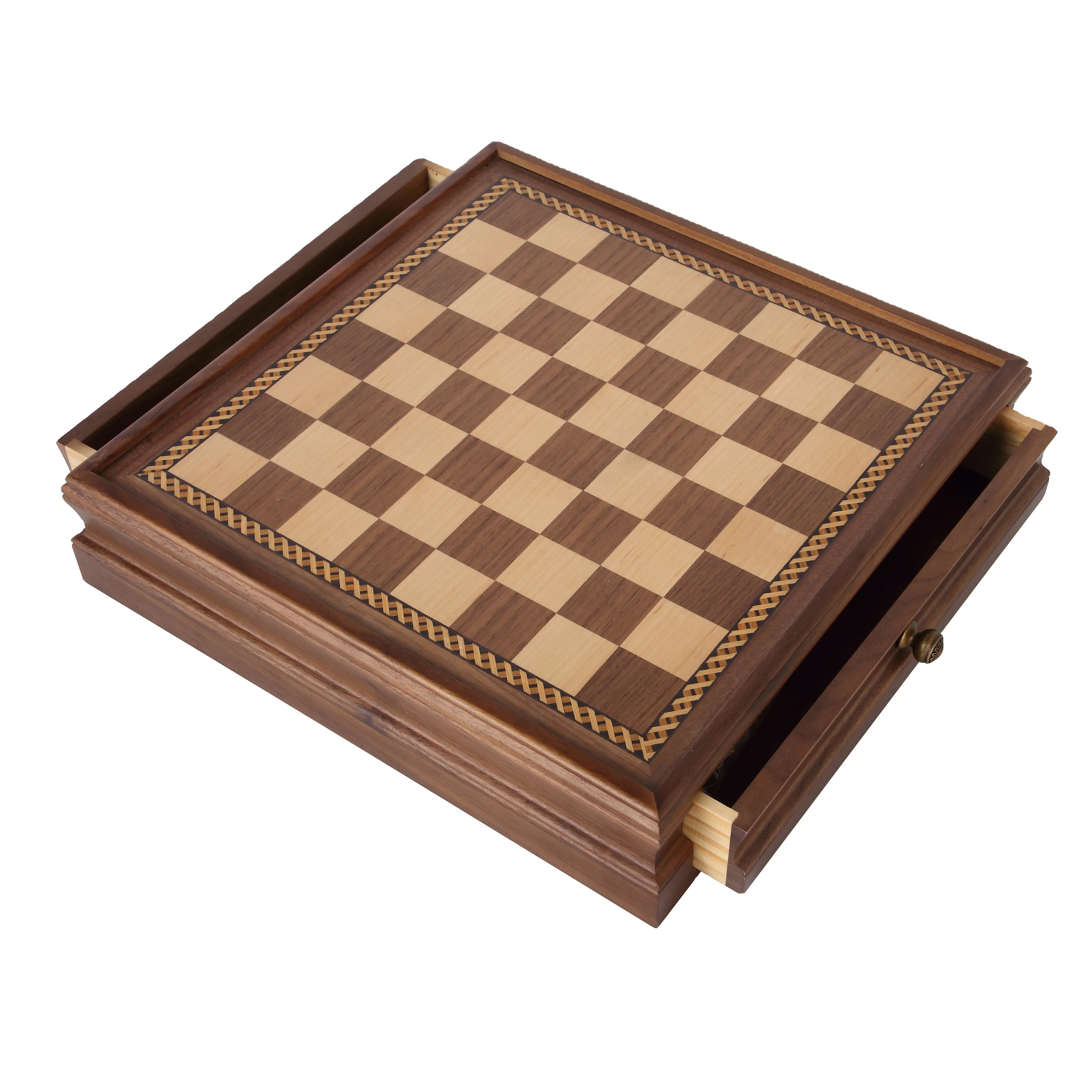 Wooden Magnetic Chess Suit and Checkers with 2 Built-in Storage Drawers Deluxe Game
Wooden Magnetic Chess Suit and Checkers with 2 Built-in Storage Drawers Deluxe Game