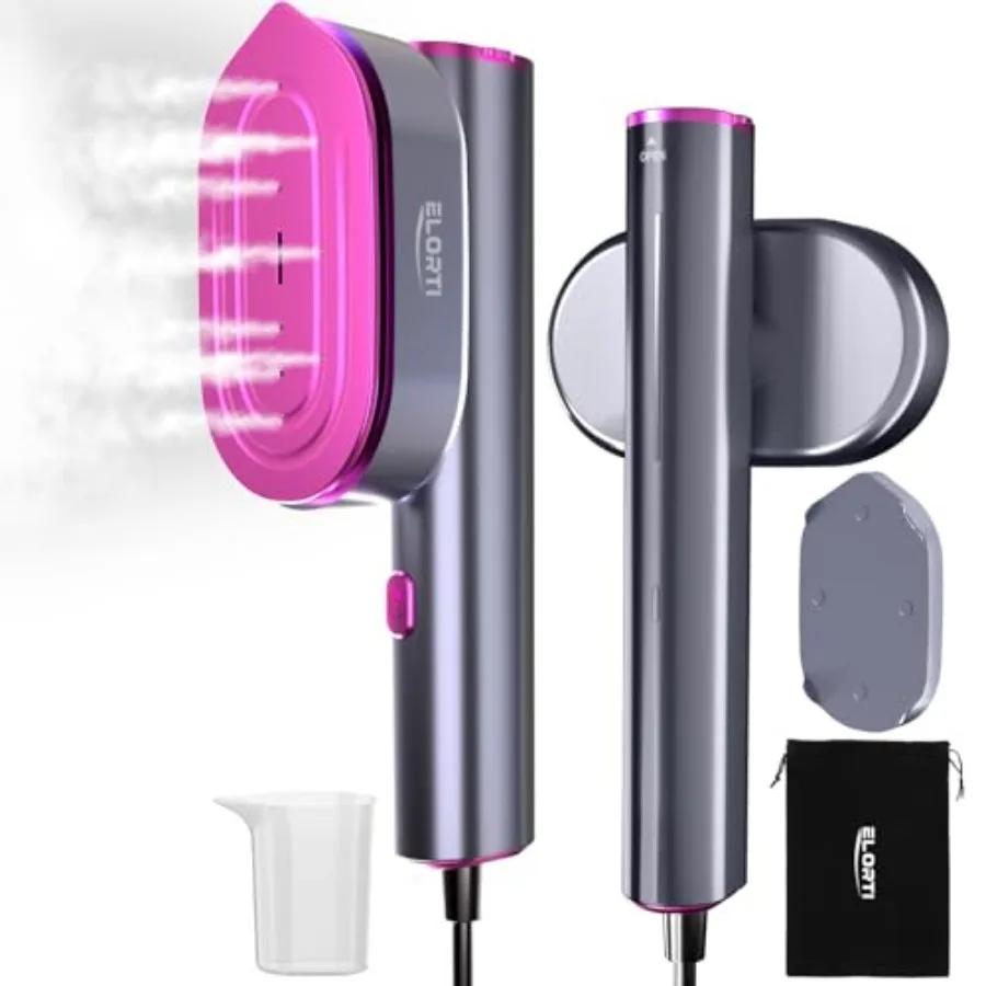 ELORTI Travel Steamer for Clothes Handheld and Portable 2-in-1 Design 10s Rapid Heat 1200W Rotating Head Compact Size 110 120V
ELORTI Travel Steamer for Clothes Handheld and Portable 2-in-1 Design 10s Rapid Heat 1200W Rotating Head Compact Size 110 120V