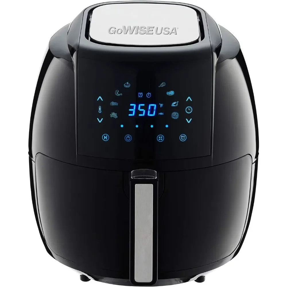 1700-Watt 5.8-QT 8-in-1 Digital Air Fryer with Recipe Book, Comes with non-stick pan and detachable basket , Black
1700-Watt 5.8-QT 8-in-1 Digital Air Fryer with Recipe Book, Comes with non-stick pan and detachable basket , Black