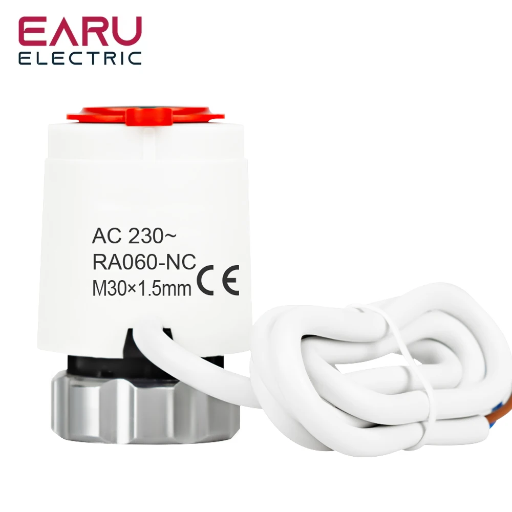 1/5/10 Pcs AC 230V Normally Closed NC M30*1.5mm Electric Thermal Actuator for Underfloor Heating TRV Thermostatic Radiator Valve
1/5/10 Pcs AC 230V Normally Closed NC M30*1.5mm Electric Thermal Actuator for Underfloor Heating TRV Thermostatic Radiator Valve