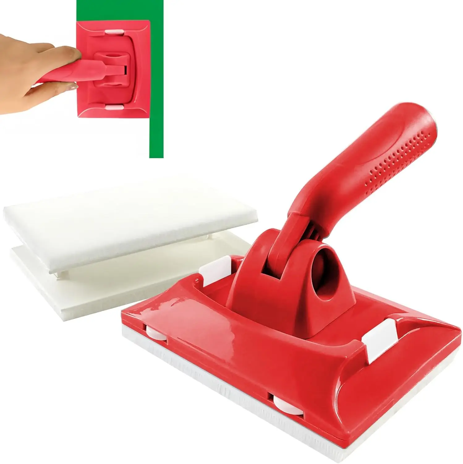 Adjustable Angle Paint Edger & Edge Trimmer with Extendable Handle | Paint Pad Applicator with 2 Replaceable Pads | Innovative Edge Painting Tool for Walls, Corners & Ceilings (Red)
Adjustable Angle Paint Edger & Edge Trimmer with Extendable Handle | Paint Pad Applicator with 2 Replaceable Pads | Innovative Edge Painting Tool for Walls, Corners & Ceilings (Red)