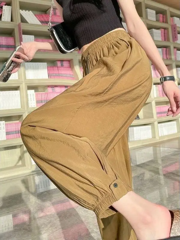 Loose Sporty Lantern Pants Women's Summer Casual Loose Slimming Nine-Piece High Waist Elastic Footwear for Daily Wear
Loose Sporty Lantern Pants Women's Summer Casual Loose Slimming Nine-Piece High Waist Elastic Footwear for Daily Wear
