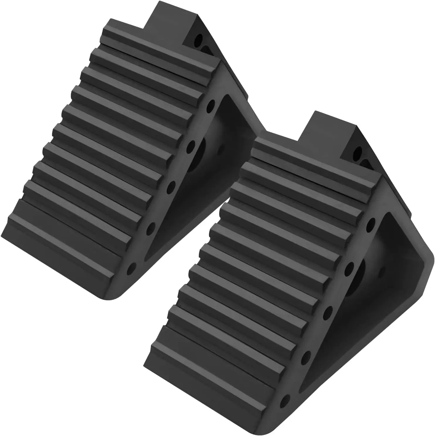 Heavy Duty Rubber Wheel Chocks for Cars, Trucks, SUVs, ATVs - Solid Tire Stops with Wide Handle, 2 Pack
Heavy Duty Rubber Wheel Chocks for Cars, Trucks, SUVs, ATVs - Solid Tire Stops with Wide Handle, 2 Pack
