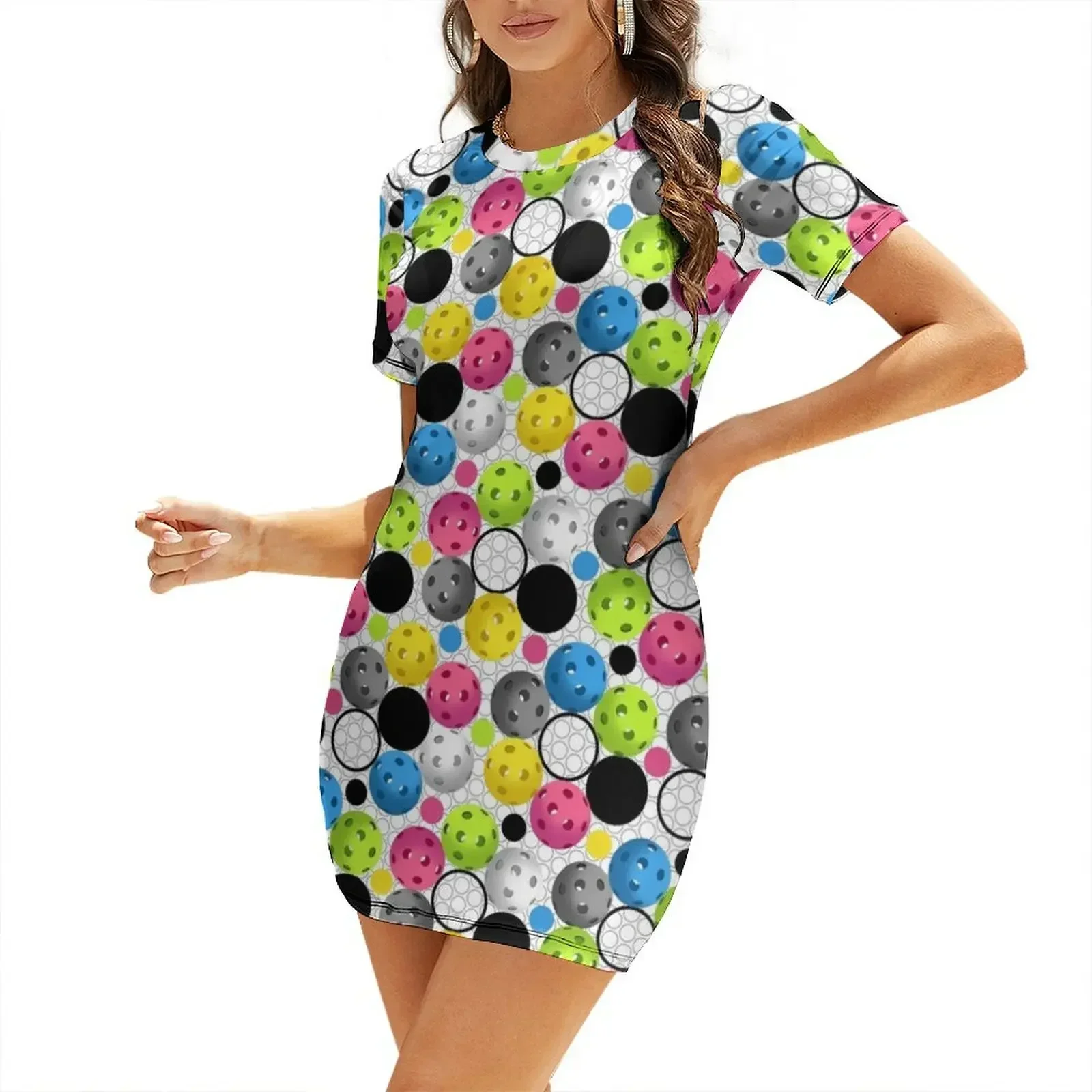 Modern Colorful Pickleball Pattern Short-Sleeved Dress dresses women summer 2026 Aesthetic clothing Party dresses for women
Modern Colorful Pickleball Pattern Short-Sleeved Dress dresses women summer 2026 Aesthetic clothing Party dresses for women