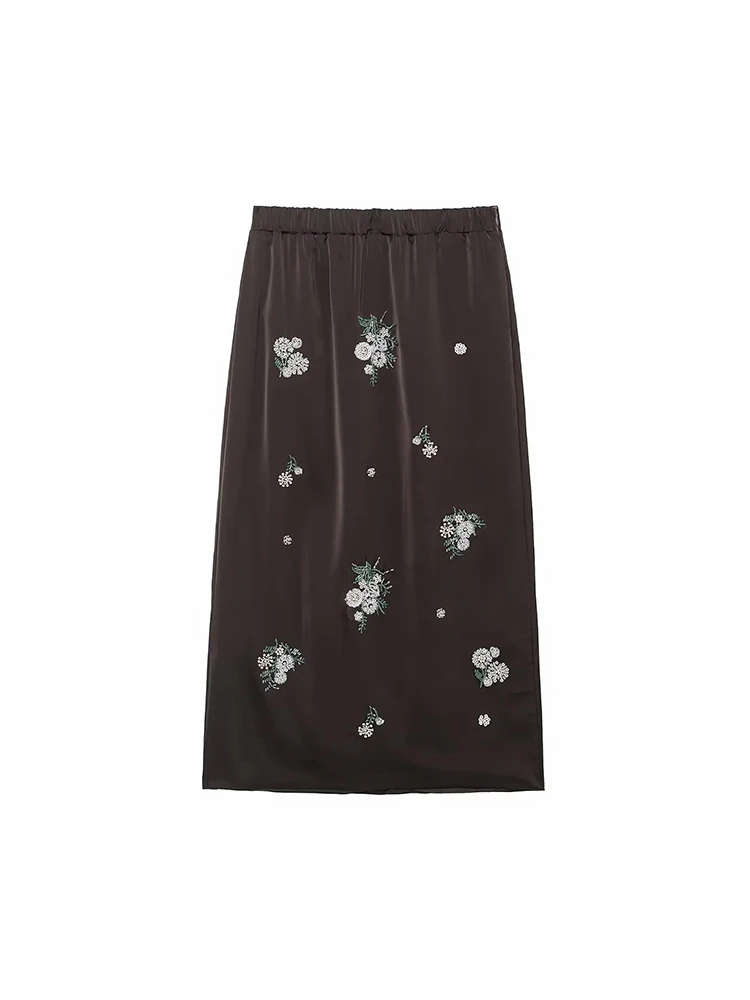 Women Sequin Embroidered Skirt Spring Casual Mid Elastic Waist Women's Side Zip Lady Skirts Fashion Female Skirts
Women Sequin Embroidered Skirt Spring Casual Mid Elastic Waist Women's Side Zip Lady Skirts Fashion Female Skirts