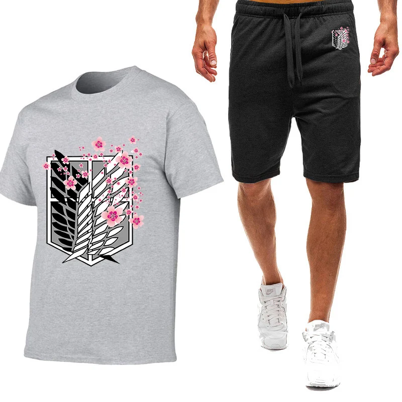 2025 Japanese Anime Summer Man's Attack on Titan Logo Print Fashion Quick Drying Short Sleeve T-shirt+Leisure Sweatpants Suits
2025 Japanese Anime Summer Man's Attack on Titan Logo Print Fashion Quick Drying Short Sleeve T-shirt+Leisure Sweatpants Suits