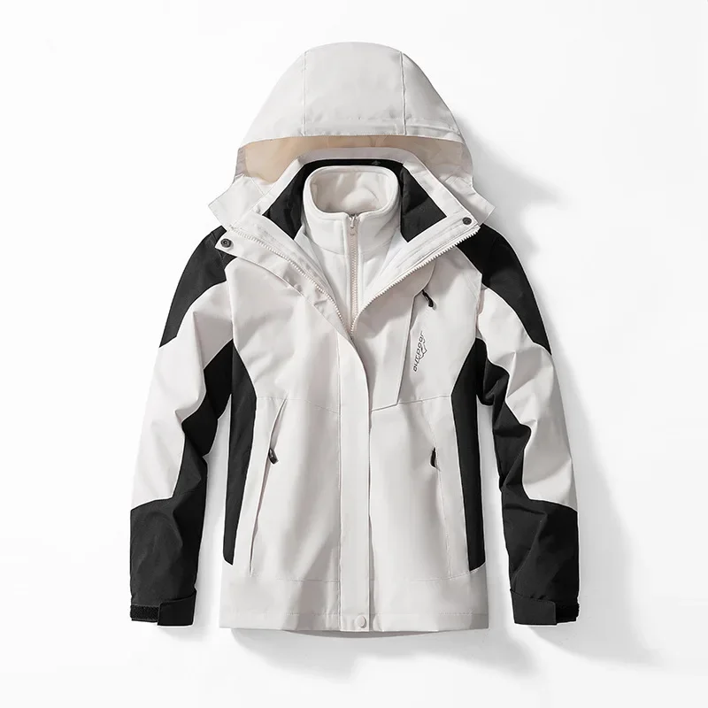 Hiking Windproof Waterproof Suits Camping Windbreaker Outdoor Men's Women's Two-pieces Sets 3 in 1 Thick Warm Coats Winter Coat
Hiking Windproof Waterproof Suits Camping Windbreaker Outdoor Men's Women's Two-pieces Sets 3 in 1 Thick Warm Coats Winter Coat