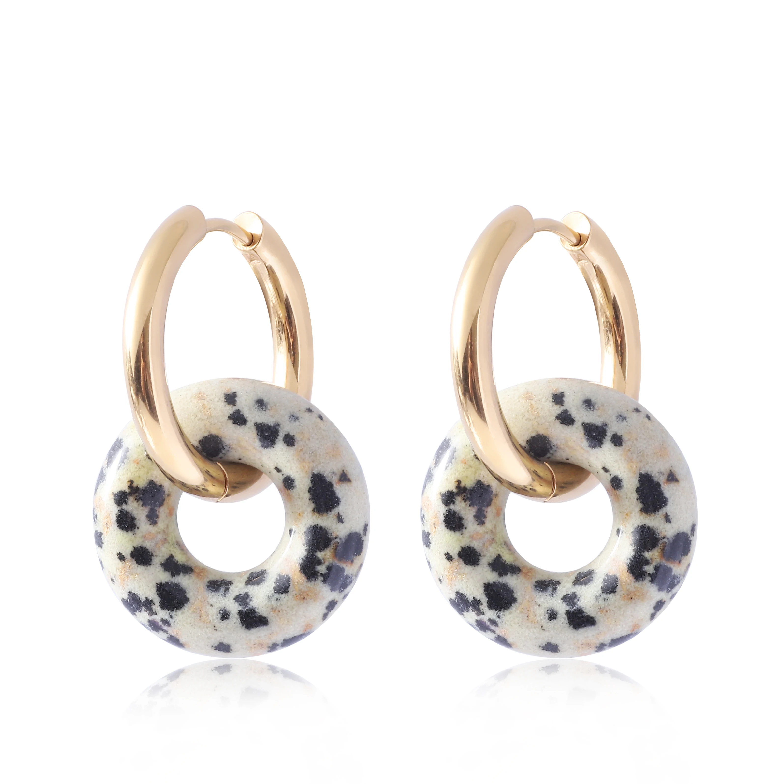 Natural gemstone stainless steel earrings round crystal earrings gemstone round pendant earrings women's round earrings
Natural gemstone stainless steel earrings round crystal earrings gemstone round pendant earrings women's round earrings