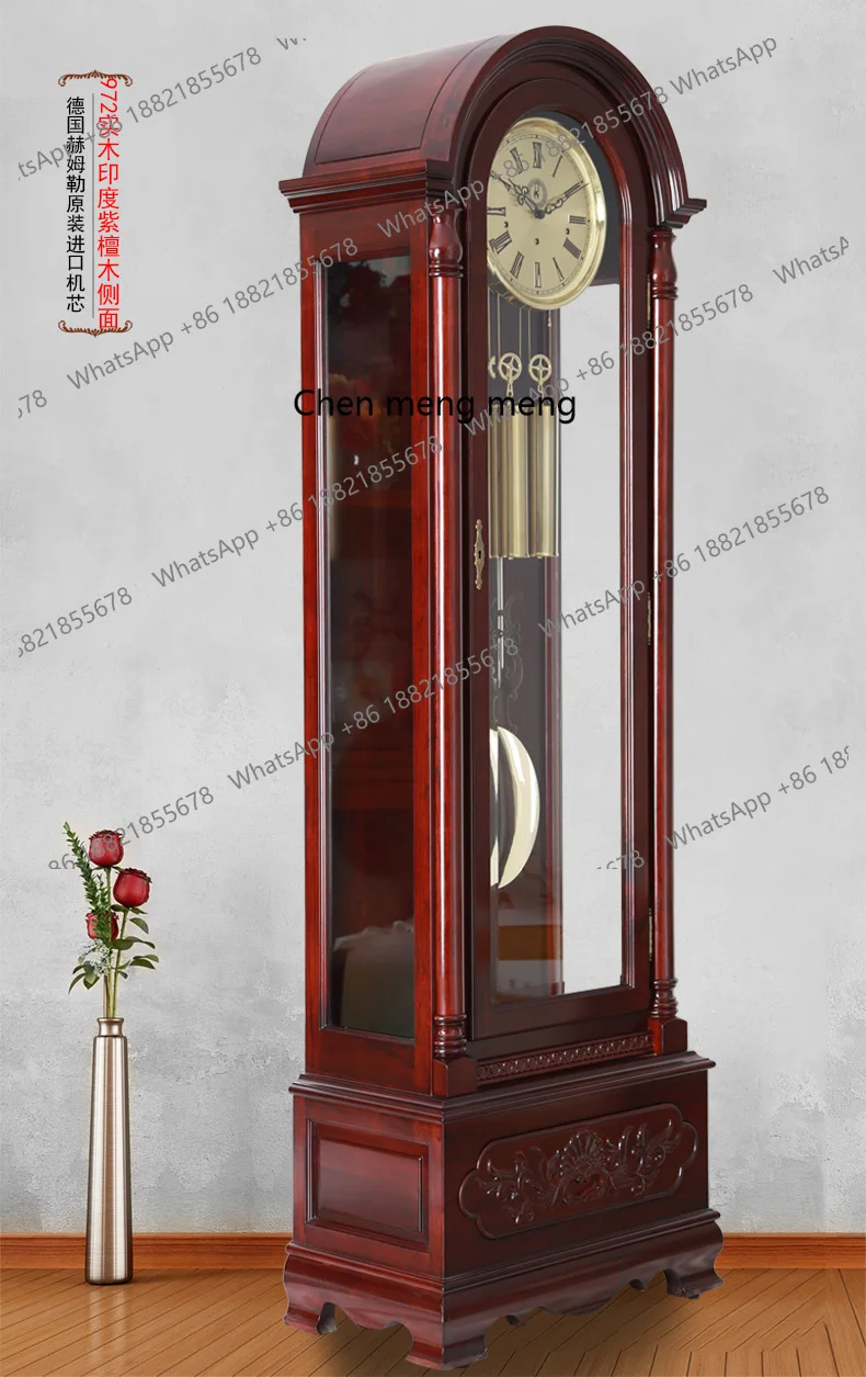 rosewood mahogany jiuding mahogany floor clock living room mechanical movement large swing clock
rosewood mahogany jiuding mahogany floor clock living room mechanical movement large swing clock