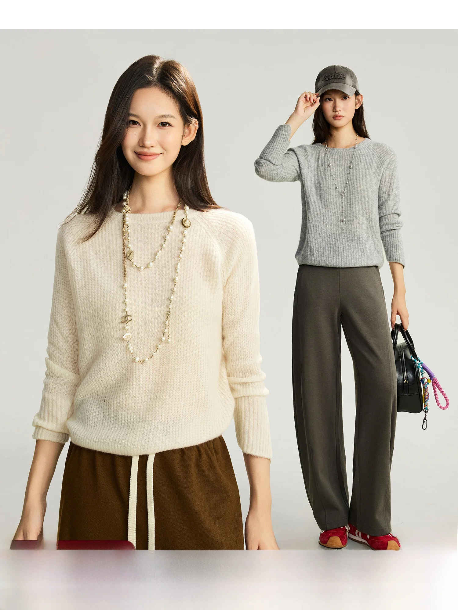 NAGUAGU Pumpkin Valley 12-Strand Cashmere Sweater Casual Loose Fit Long Sleeve round Neck Knitwear for Women in Spring
NAGUAGU Pumpkin Valley 12-Strand Cashmere Sweater Casual Loose Fit Long Sleeve round Neck Knitwear for Women in Spring