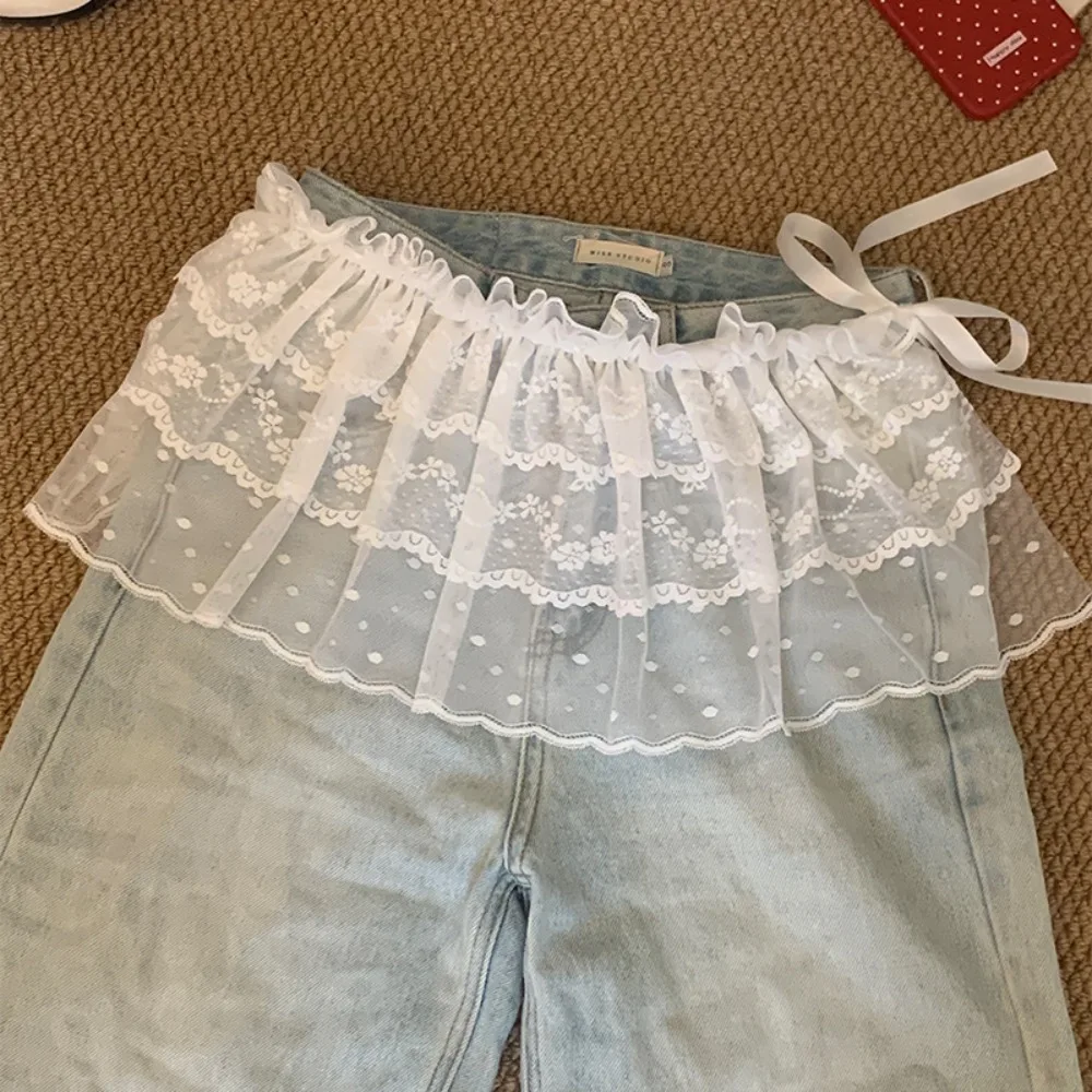 Sweet Balletcore Lace Mini Skirts Korean Style White Ruffle Short Skirts Flower Y2k Butt Curtain Girl
Sweet Balletcore Lace Mini Skirts Korean Style White Ruffle Short Skirts Flower Y2k Butt Curtain Girl