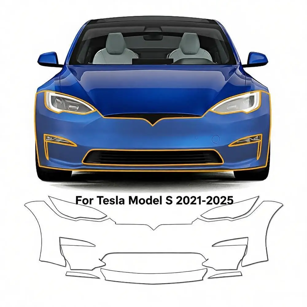 For Tesla Model S 2021-2025 8.5Mil TPU Bumper Hood Scratch-Resistant Self-Healing Paint Protection Film Invisible Pre-cut PPF
For Tesla Model S 2021-2025 8.5Mil TPU Bumper Hood Scratch-Resistant Self-Healing Paint Protection Film Invisible Pre-cut PPF
