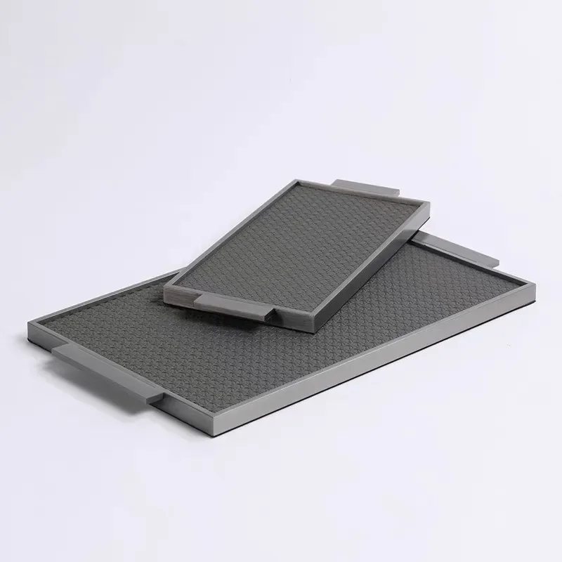 Rectangular Metal Tray Simple Modern Leather Tray Model Room Decoration Family Living Room Coffee Table Storage Home Organizer
Rectangular Metal Tray Simple Modern Leather Tray Model Room Decoration Family Living Room Coffee Table Storage Home Organizer