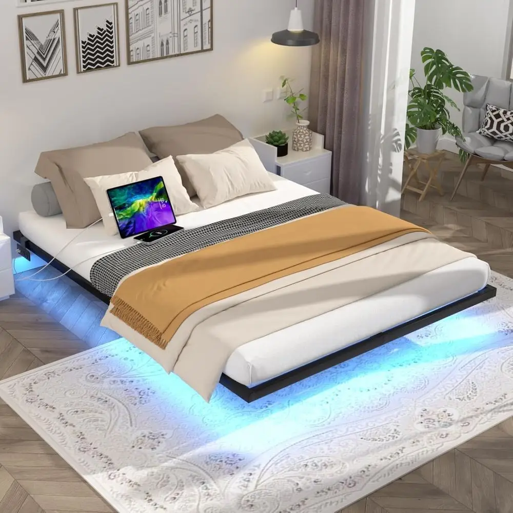 loating Bed e Queen Size with LED Lights and Charging Station, Metal Platorm Bed, Easy Assembly No Box Spring Needed
loating Bed e Queen Size with LED Lights and Charging Station, Metal Platorm Bed, Easy Assembly No Box Spring Needed