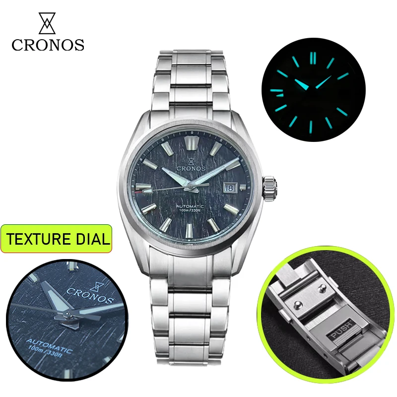 CRONOS Men Diver Watch 39mm Pilot Automatic Mechanical Wristwatch BGW-9 Luminous 10Bar Waterproof PT5000
CRONOS Men Diver Watch 39mm Pilot Automatic Mechanical Wristwatch BGW-9 Luminous 10Bar Waterproof PT5000