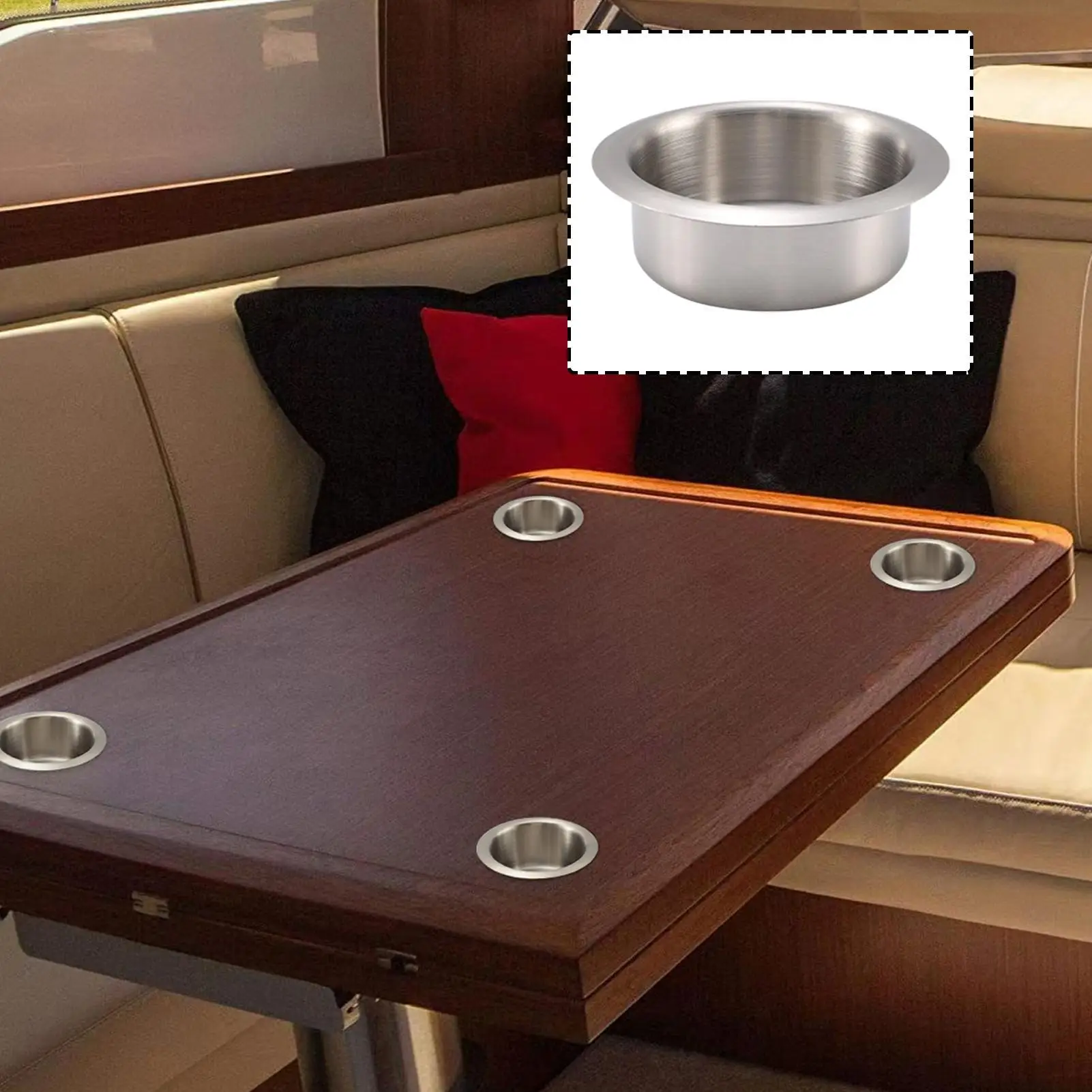 Universal Drop-In Cup Holder Insert, Rustproof Stainless Steel Structure, Drink Stand for Car Boat Sofa Lounge Chair Coffee
Universal Drop-In Cup Holder Insert, Rustproof Stainless Steel Structure, Drink Stand for Car Boat Sofa Lounge Chair Coffee