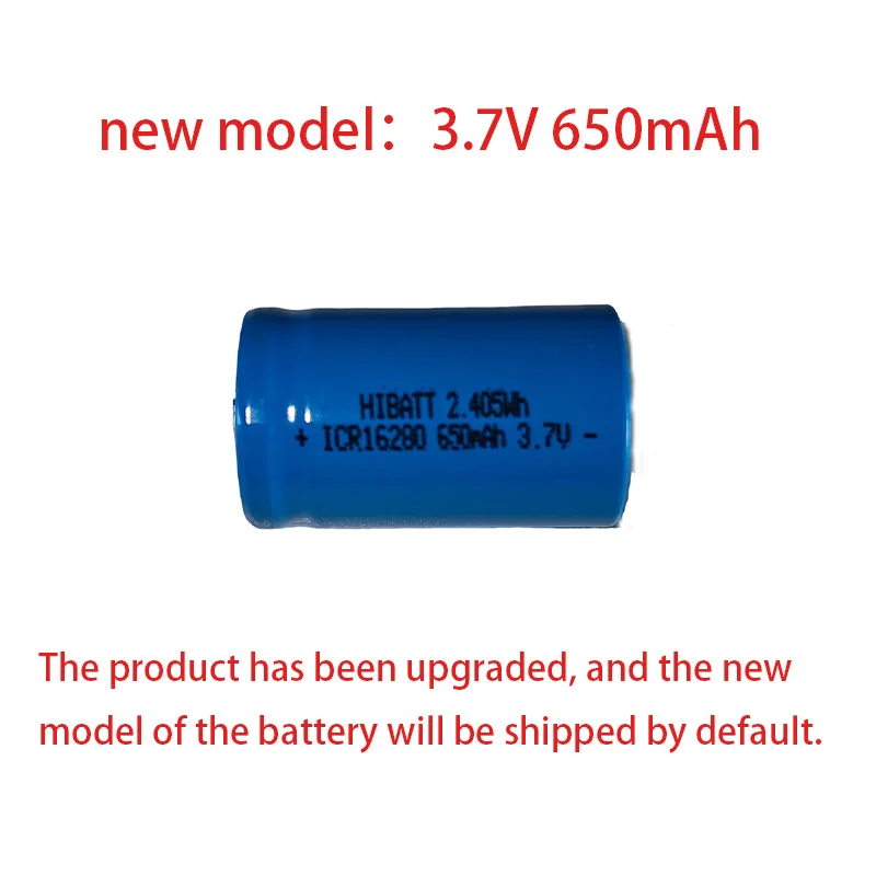 New battery 16280 rechargeable lithium ion battery cell 650MAH for LED flashlight torch and speaker
New battery 16280 rechargeable lithium ion battery cell 650MAH for LED flashlight torch and speaker