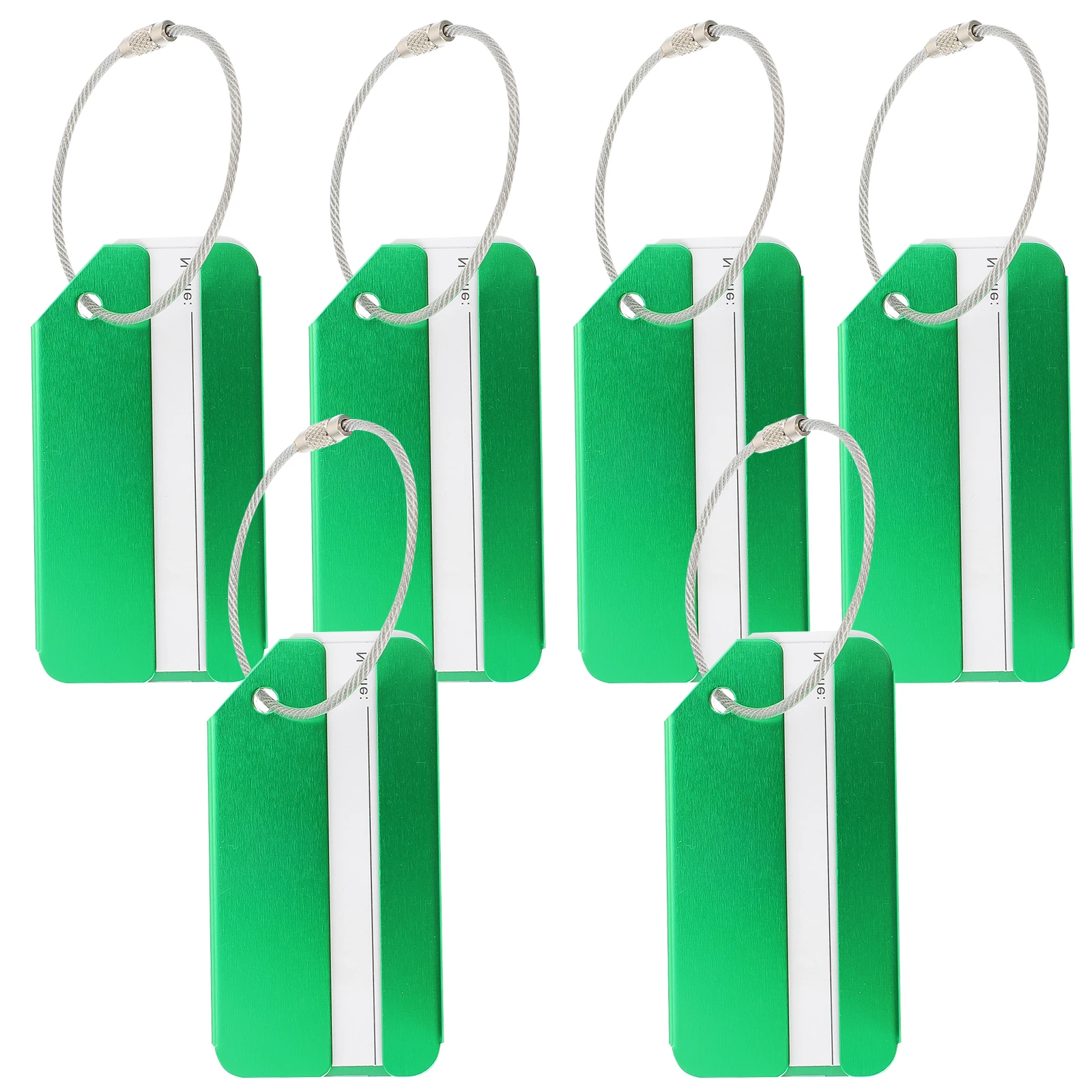 6 Pcs Aluminum Luggage Tag Privacy Design Scratch Resistant Checked Travel Identifiers Green Color Safety Labels
6 Pcs Aluminum Luggage Tag Privacy Design Scratch Resistant Checked Travel Identifiers Green Color Safety Labels