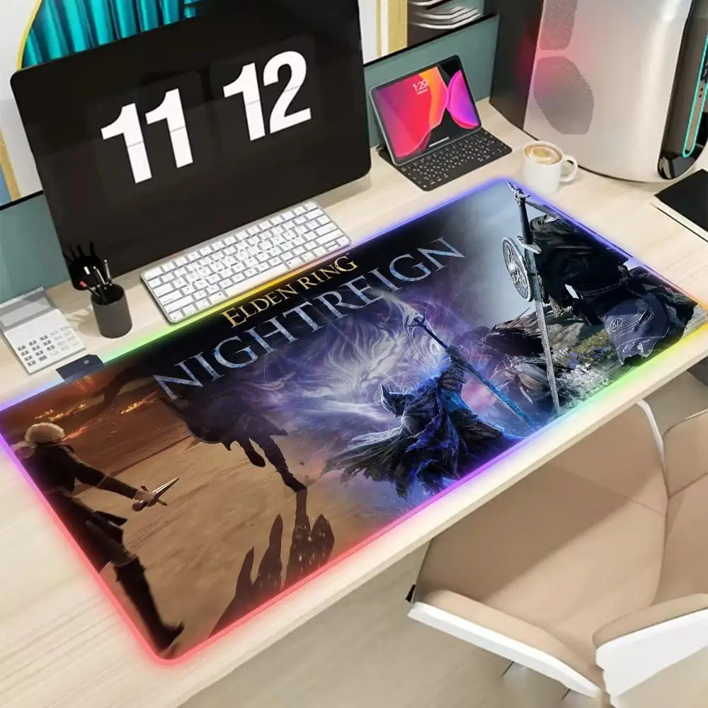 Горячие игры E_ELDEN R_RING NIGHTREIGNs RGB XXL Коврик для мыши Размер геймера Резиновый светодиодный настольный коврик Игровой настольный коврик Компьютерные аксессуары
Горячие игры E_ELDEN R_RING NIGHTREIGNs RGB XXL Коврик для мыши Размер геймера Резиновый светодиодный настольный коврик Игровой настольный коврик Компьютерные аксессуары