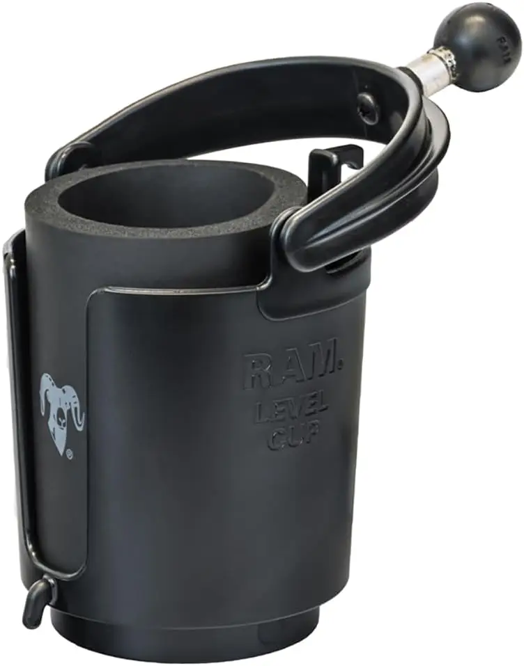 Self-Leveling Drink Holder with 1" Ball for Cans & Bottles, Perfect for Motorcycles, ATVs, Boats
Self-Leveling Drink Holder with 1" Ball for Cans & Bottles, Perfect for Motorcycles, ATVs, Boats