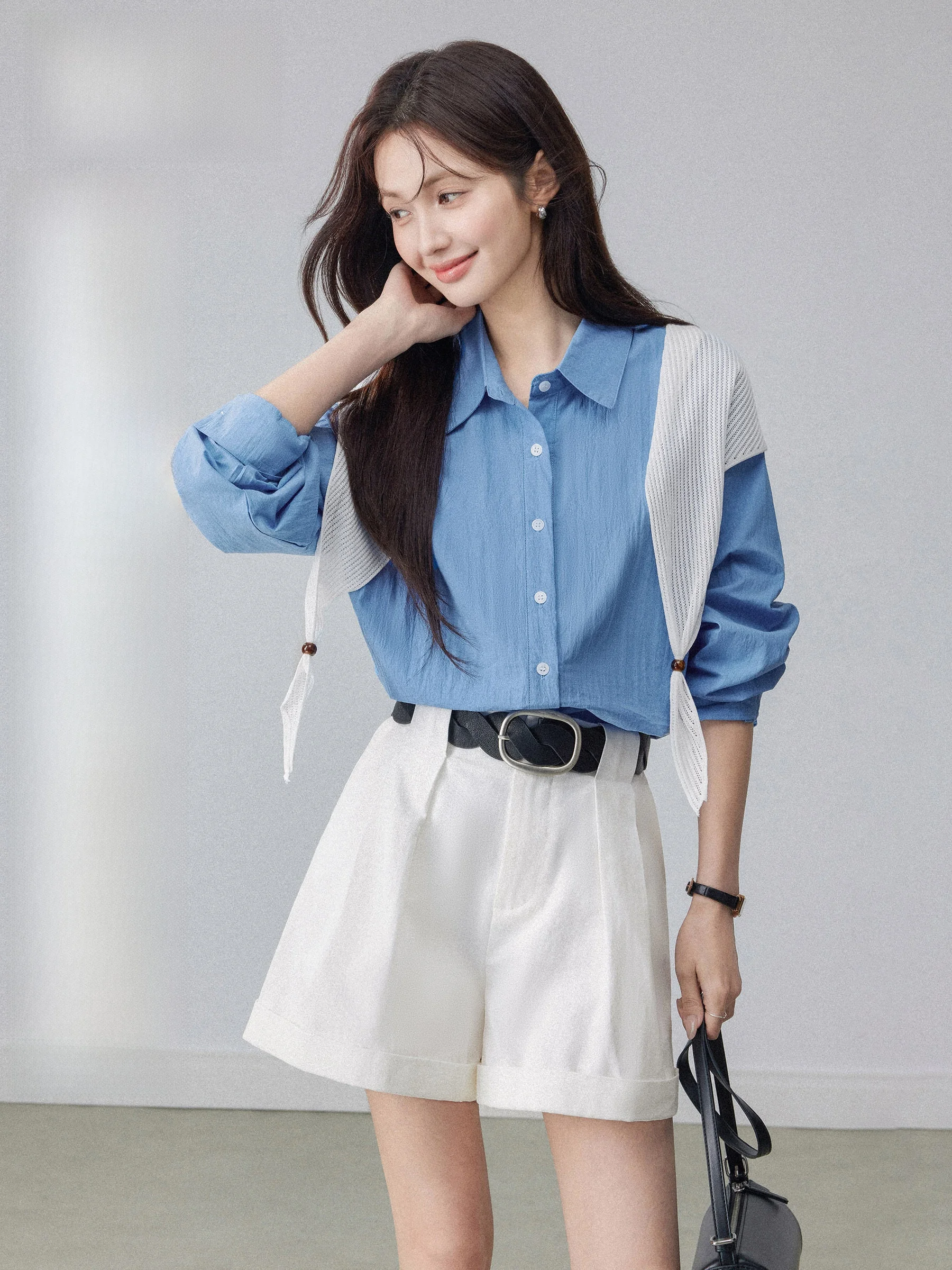 Klein Blue Hollow out oulder irt Two Piece Set Women's Spring Summer Korean Sle Loose Casual Top Casual Loose Fit
Klein Blue Hollow out oulder irt Two Piece Set Women's Spring Summer Korean Sle Loose Casual Top Casual Loose Fit