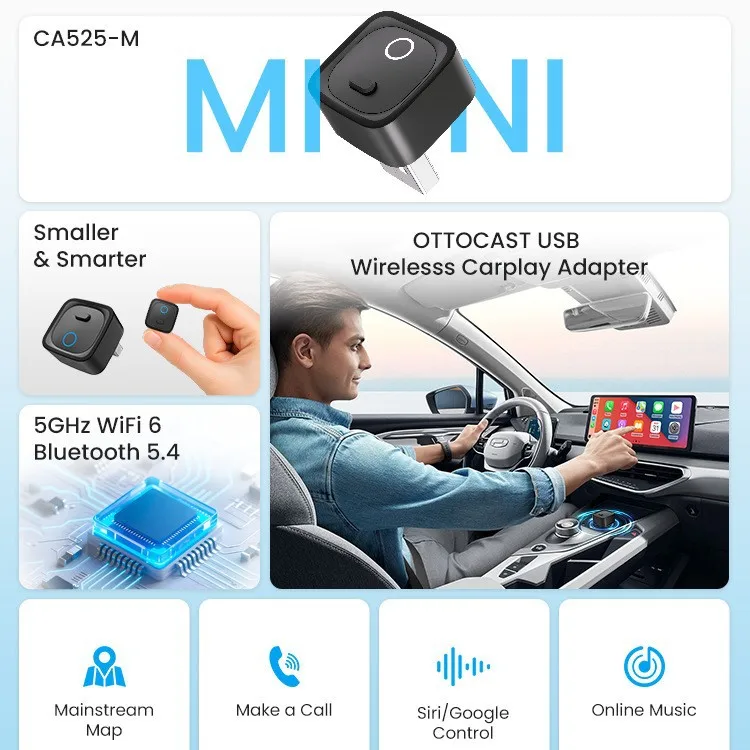 Cross-border wireless CarPlay box, in-car connectivity box, For Apple and Android two-in-one CarPlay module
Cross-border wireless CarPlay box, in-car connectivity box, For Apple and Android two-in-one CarPlay module
