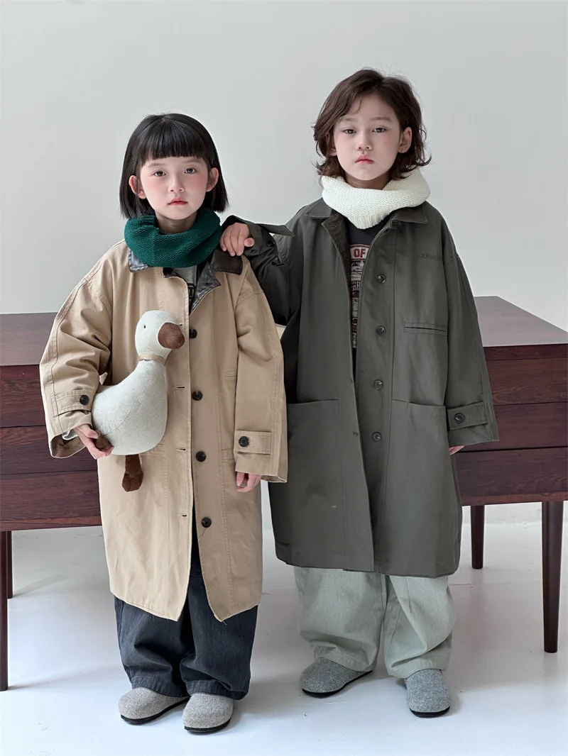 Boy Girls Long Jacket Children 2024 New Autumn Winter Fashion Simple Casual Coat Korean Simple Style Coat Korean Simple Style
Boy Girls Long Jacket Children 2024 New Autumn Winter Fashion Simple Casual Coat Korean Simple Style Coat Korean Simple Style