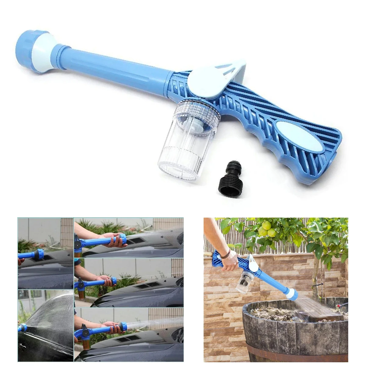 8-in-1 Multifunctional Jet Spray Gun Foam Lance Water Cannon Car Washing Garden Watering Hose Nozzle High Pressure Water Gun 1Pc
8-in-1 Multifunctional Jet Spray Gun Foam Lance Water Cannon Car Washing Garden Watering Hose Nozzle High Pressure Water Gun 1Pc
