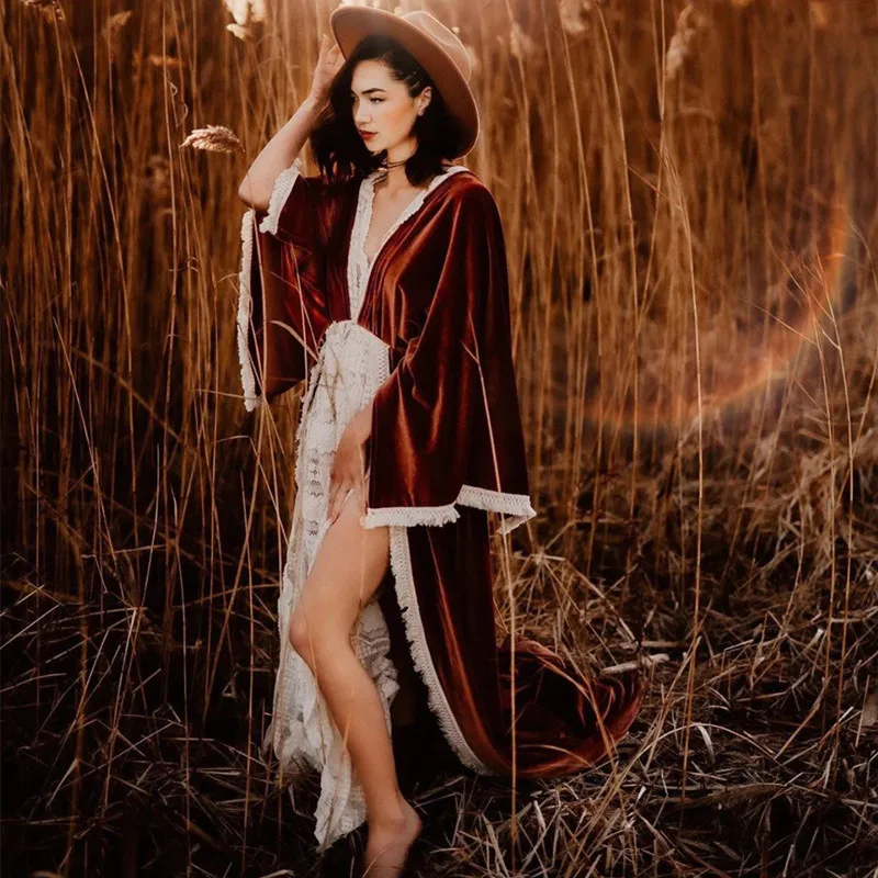 Autumn Rust Velvet Boho Pregnant Woman Long Dress For Photography Bohemian Velvet Maternity Photo Shoot Dress
Autumn Rust Velvet Boho Pregnant Woman Long Dress For Photography Bohemian Velvet Maternity Photo Shoot Dress