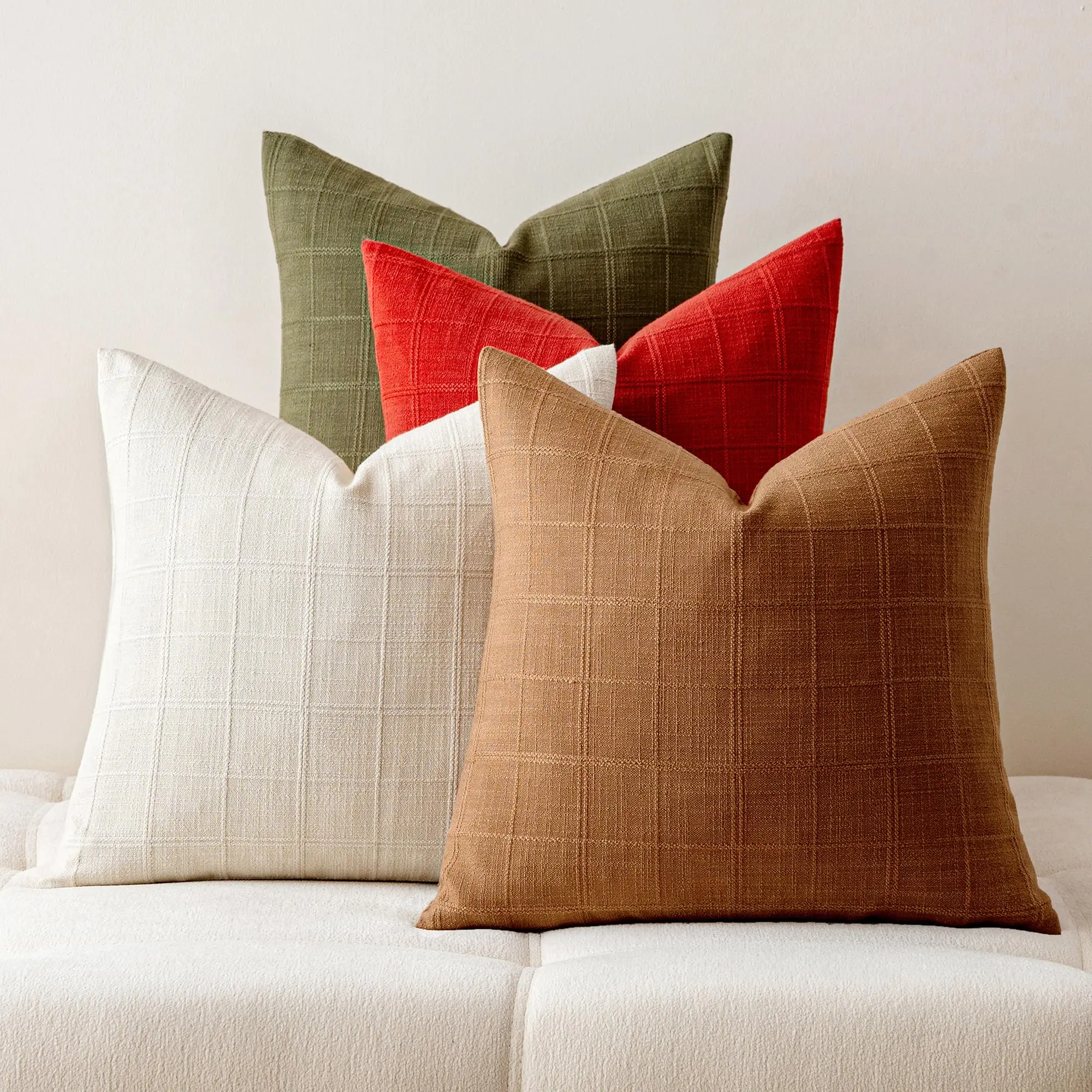 Льняные декоративные наволочки в клетку 45x45 см, мягкие нейтральные чехлы для подушек в стиле бохо, винтажный уютный декор для дома в стиле фермерского дома
Льняные декоративные наволочки в клетку 45x45 см, мягкие нейтральные чехлы для подушек в стиле бохо, винтажный уютный декор для дома в стиле фермерского дома