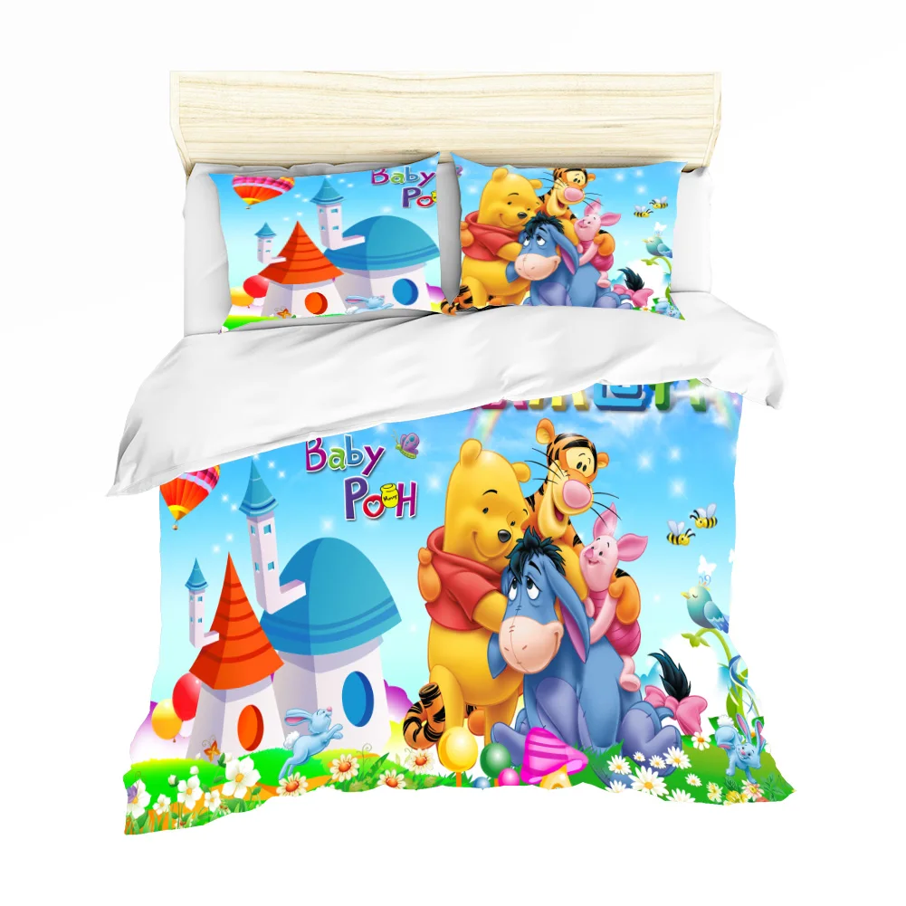 Детское постельное белье Disney Winnie the Pooh, комплект постельного белья с милым медведем, постельное белье с героями мультфильмов, пододеяльник и наволочка для девочек на молнии
Детское постельное белье Disney Winnie the Pooh, комплект постельного белья с милым медведем, постельное белье с героями мультфильмов, пододеяльник и наволочка для девочек на молнии