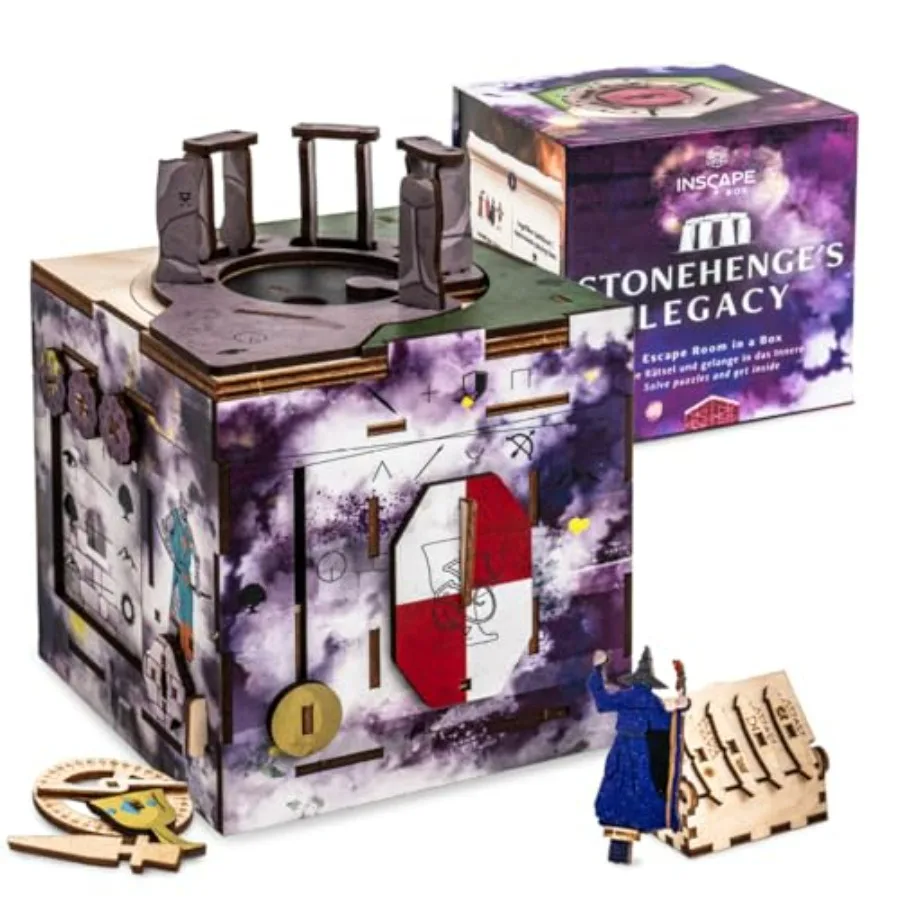 INSCAPE Cluebox Stonehenges Legacy - Puzzle Box - Interactive Wooden Escape Room in A Box for Adults with Hidden Compartments -
INSCAPE Cluebox Stonehenges Legacy - Puzzle Box - Interactive Wooden Escape Room in A Box for Adults with Hidden Compartments -