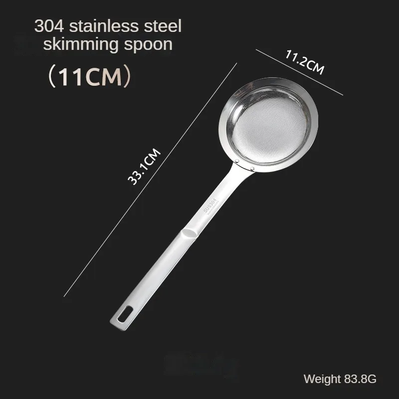304 Stainless Steel Foaming Oil-separated Filter Spoon (12cm) Household Kitchen Soup Skimming Anti-scalding and Anti-floating
304 Stainless Steel Foaming Oil-separated Filter Spoon (12cm) Household Kitchen Soup Skimming Anti-scalding and Anti-floating