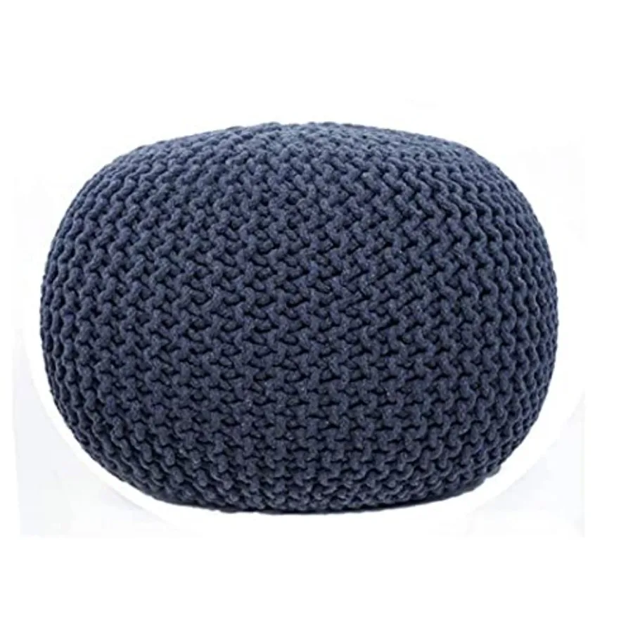 Round Pouf Ottoman Hand Knitted 100% Cotton Pouf Feet Stool - Knitted Bean Bag - Floor Chair for Living Room Bedroom - Feet Res
Round Pouf Ottoman Hand Knitted 100% Cotton Pouf Feet Stool - Knitted Bean Bag - Floor Chair for Living Room Bedroom - Feet Res