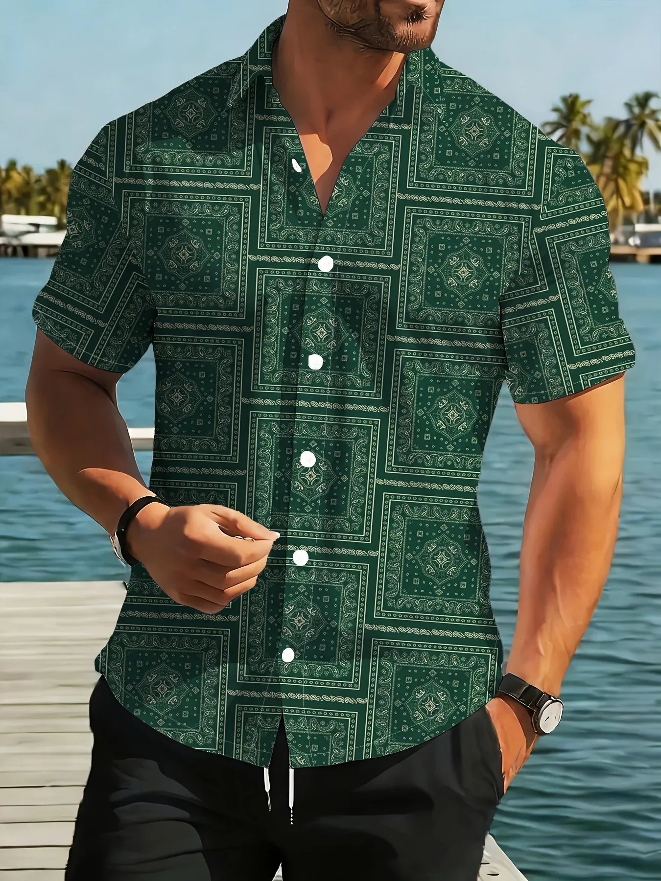 Men's Fashion Hawaiian Party Shirt Summer Casual Man Short Sleeve Tropical Print Lightweight Breathable Beach Tops
Men's Fashion Hawaiian Party Shirt Summer Casual Man Short Sleeve Tropical Print Lightweight Breathable Beach Tops