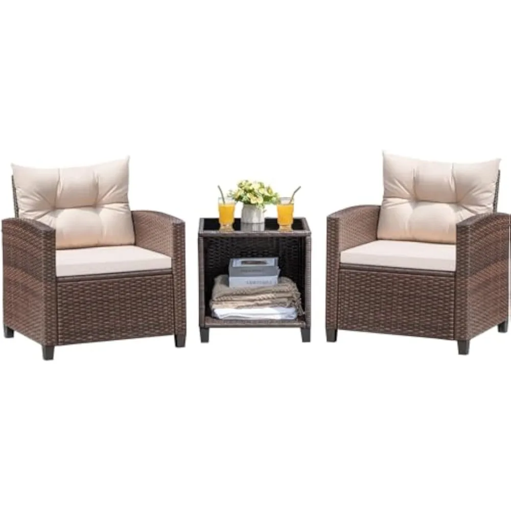 PE Rattan Wicker Patio Set with Two Outdoor Chairs and Table, Upgraded Patio Chairs and Table,3 Pieces Patio Furniture Set
PE Rattan Wicker Patio Set with Two Outdoor Chairs and Table, Upgraded Patio Chairs and Table,3 Pieces Patio Furniture Set