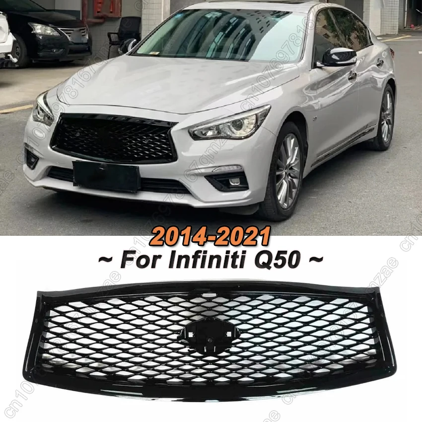 Car Front Racing Grills For Infiniti Q50 2014 - 2017 / 2018-2021 Glossy Black Car Upper Bumper Hood Mesh Grid Body Kit
Car Front Racing Grills For Infiniti Q50 2014 - 2017 / 2018-2021 Glossy Black Car Upper Bumper Hood Mesh Grid Body Kit