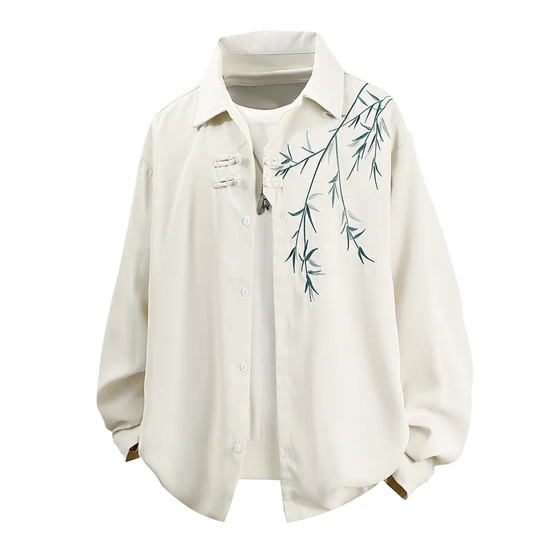 2025 New Spring Bamboo Embroidery Shirt for Men Fashionable Casual Loose Long Sleeved Shirts Soft Unisex Tops
2025 New Spring Bamboo Embroidery Shirt for Men Fashionable Casual Loose Long Sleeved Shirts Soft Unisex Tops