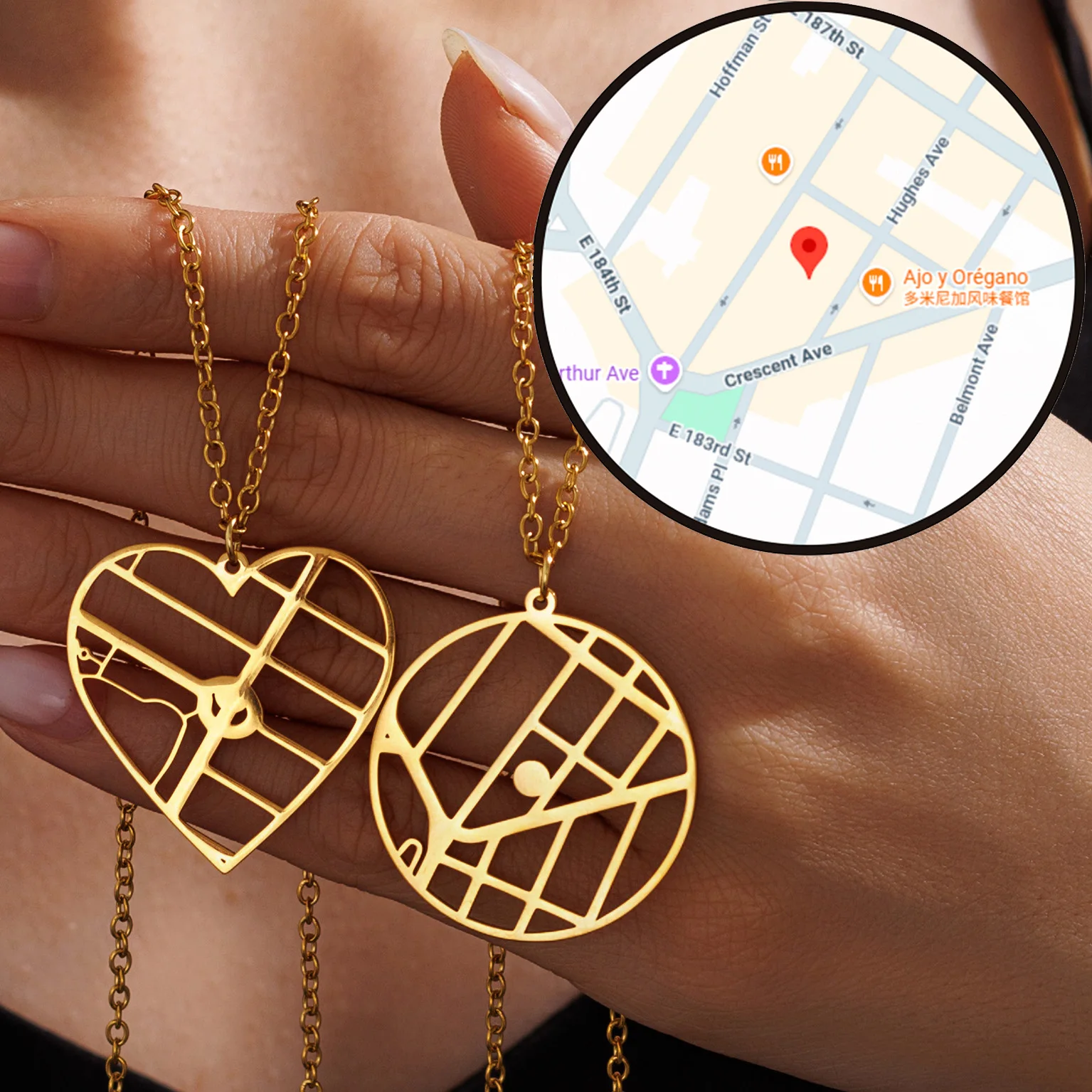 Personalized Custom Map Coordinate Necklaces Hollow Round Stainless Steel Pendants For Couple Birthday Anniversary Jewelry Gifts
Personalized Custom Map Coordinate Necklaces Hollow Round Stainless Steel Pendants For Couple Birthday Anniversary Jewelry Gifts